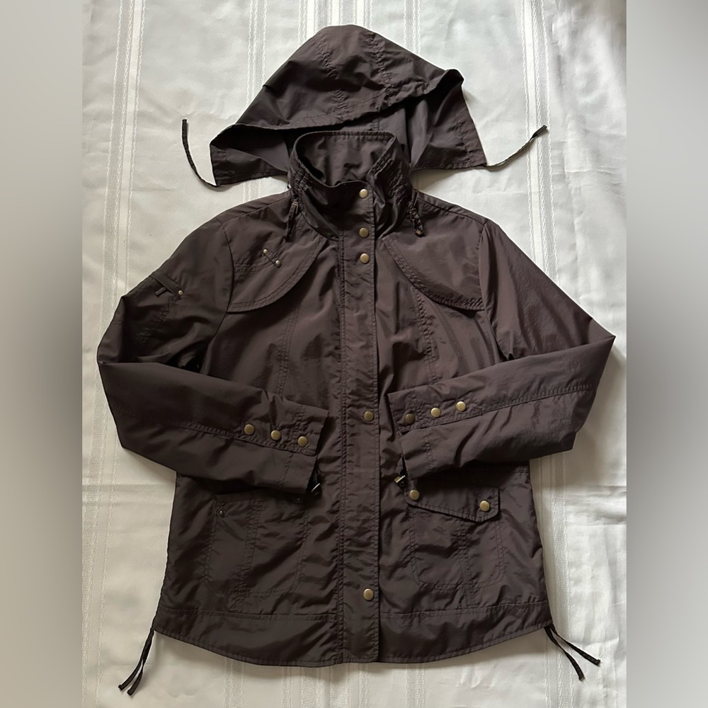 Preston & York Women’s Hooded Lightweight Jacket - Brown